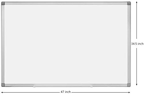 Magnetic Whiteboard/White Board, 48 X 36 Inches Magnetic Dry Erase Board, Aluminum Frame with Detachable Marker Tray, Silver