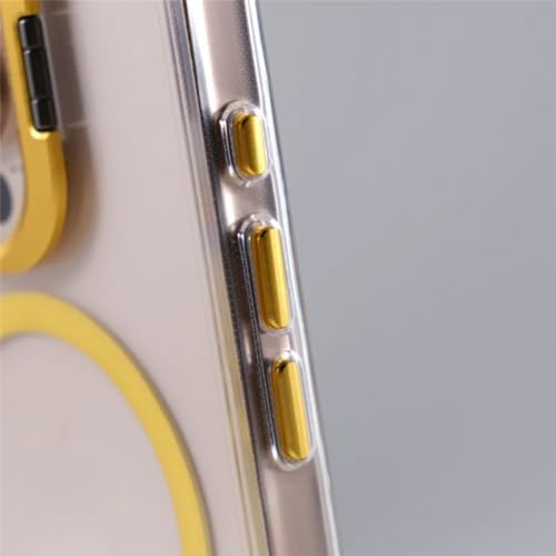 Étui de protection iPhone 15 Plus transparent avec support d'objectif de luxe finition violette