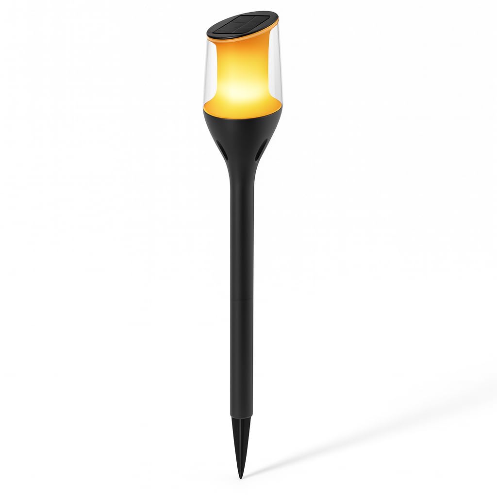 ZOLUNA Anky Solarlampen Für Außen Garten, 1600K, IP65 Wasserdicht, Solarleuchten Garten, Solar Gartenleuchten Für Außen, LED Gartenbeleuchtung Solar Winterfest, Ø75*H645mm