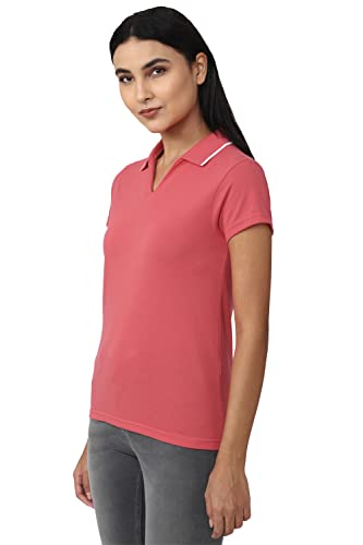 Image of Van Heusen Women's 100% Cotton Half Sleeve Solid Polo Regular Fit T-Shirt