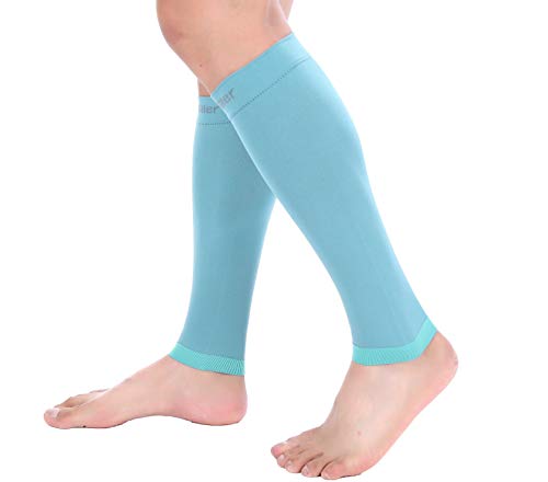 Image of Premium Calf Compression Sleeve 1 Pair 20-30mmHg Strong Calf Support Fashionable COLORS Graduated Pressure for Sports Running Muscle Recovery Shin Splints Varicose Veins Doc Miller (Teal, XX-Large)