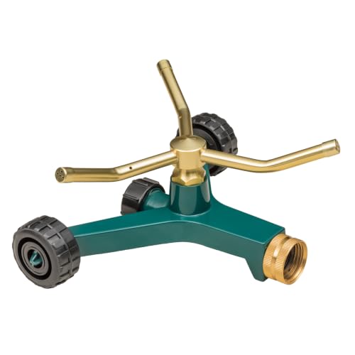 Orbit 58257N Lawn and Garden 3-Arm Metal Sprinkler with Wheel Base