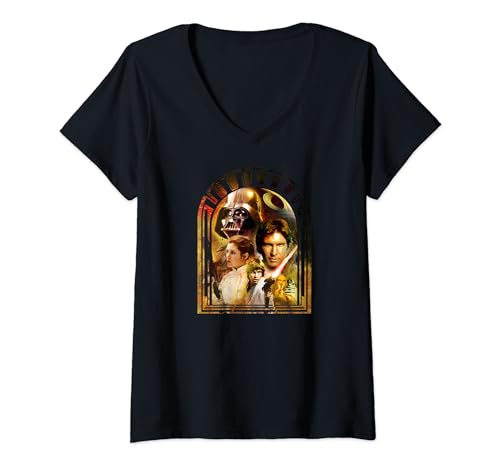 T-shirt Star Wars col en V idéal pour un look geek chic au quotidien