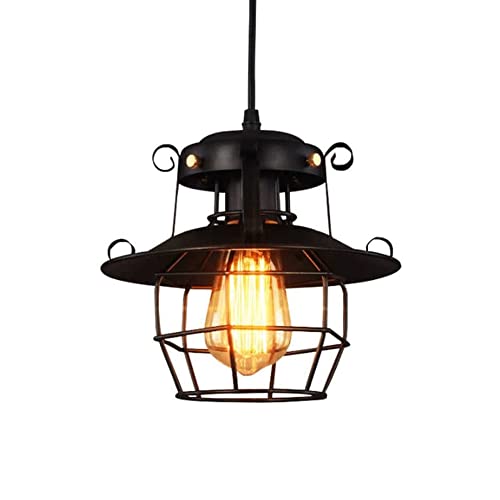 Suspension en cage à oiseaux industrielle E27 luminaire réglable en métal