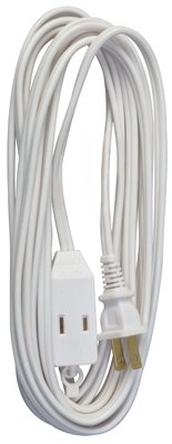 Master Electrician 09415ME 20-Feet Vinyl Cube Tap Extension Cord, White
