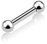 [From da Phactory] フロム ダ ファクトリー サージカルステンレスシリーズ ストレートバーベル 軟骨ピアス (16G,シャフト6mm,ボール5mm,メタルカラー ステンレスシルバー)