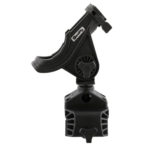 Scotty 389-BK Bait Caster / Spinning Rod Holder with 449 Clamp Mount