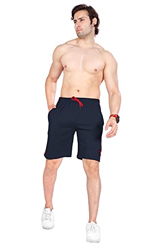 TOKAY Men's Regular Fit Combed Cotton Shorts Color : Navy, Size : S