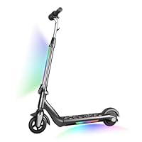 Electric Scooter Kids,Foldable Electric Scooter For Kids Age 6-12, Height Adjustable,3 Speed Modes,Max 15KM/H And 8KM Range E-Scooter,Colorful LED Lights,Lightweight Kids Scooter (Black)