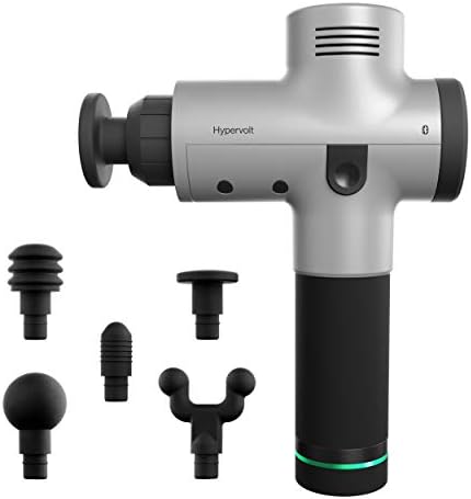 Hypervolt Bluetooth, Featuring Quiet Glide Technology - Handheld Percussion Massage Gun | 3 Speeds, 5 Interchangeable Heads | Helps Relieve Sore Muscles and Stiffness (Hypervolt w/ Bluetooth)