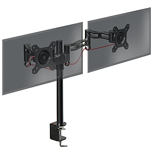 Bras pour 2 moniteurs Duronic DM352 BK : soulagez votre dos et libérez votre bureau