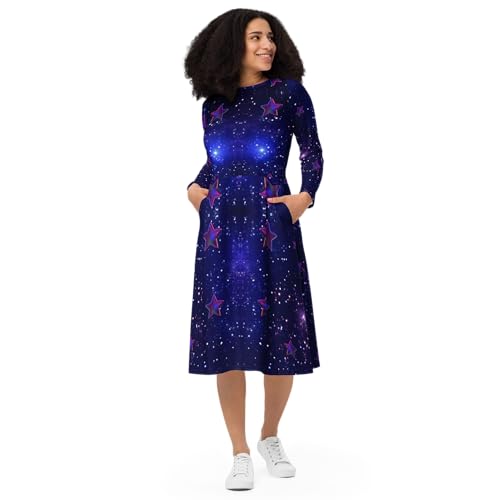 Robe midi à manches longues Trans/Femme Édition Spatiale pour un look unique