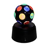 Générique Disco Ball Light – ABS Polystyrene 9 x 9 x 12 cm | Batterie Powered LED Rotating Party Light | Ambient Lighting Lamp for Wedding Christmas Halloween Home Bar Karaoke Indoor Outdoor Dance Use