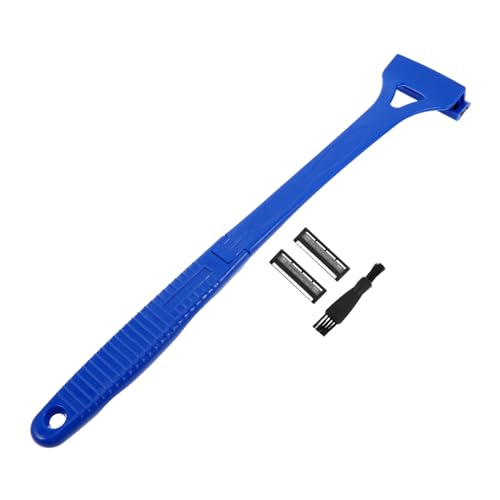 SAFIGLE 三刃手動背中シェーバー 可能角付き 多機能 メンズ レディース対応 滑り止めハンドル付き ウェット ドライ剃毛 旅行 自宅用 背毛処