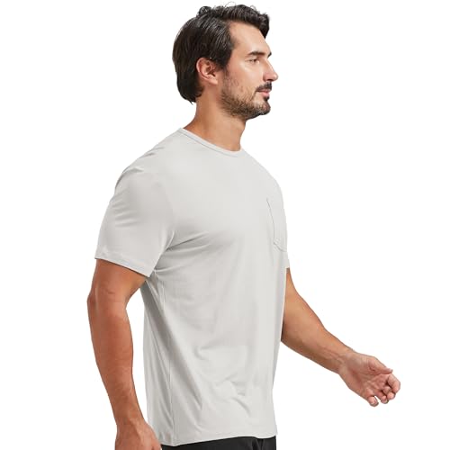 netdraw Men's Ultra Soft Bamboo Viscose Pocket T-Shirt Classic Fit Lightweight Cooling Short Sleeve Casual Basic Shirt4