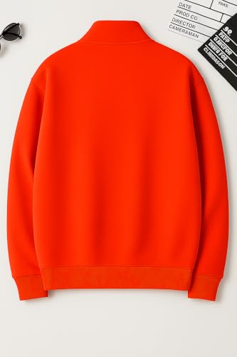 Image of Mack Jonney Men's Fleece Half-Zip High Neck Sweatshirt | Warm & Stylish Winter Wear -M4563