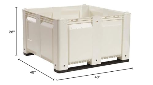 DECADE - M116000-110 PRODUCTS Bulk Container: 28.7 cu ft, 48 in x 48 in x 28 1/2 in, 4-Way Entry, Stackable, - Thumbnail 2