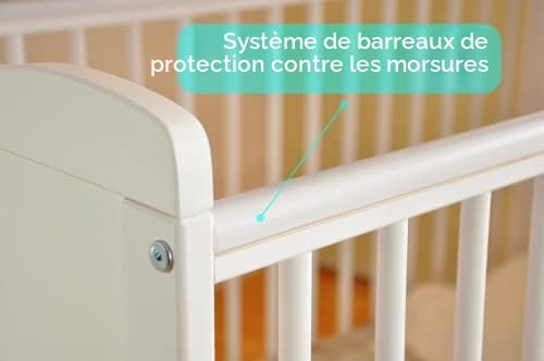 Lit bébé Marsell 120x60 + matelas Aloe Vera, Lullaby Store