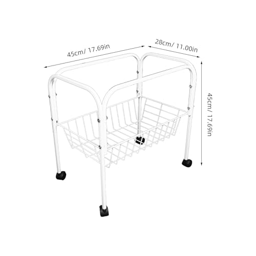 Support cage oiseaux 45 cm blanc KOMBIUDA en métal stable - 3