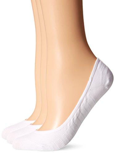 K. Bell Women's 3 Pack Fashion No Show Liner Socks, White, 9 to11