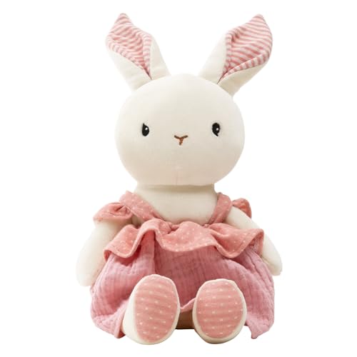 Image of CUDDLE CORNER Bunny Stuffed Animal Organic Cotton Baby Plush Toys, 9" Easter Plush Bunny Soft Cuddly Toy for Babies and Toddlers