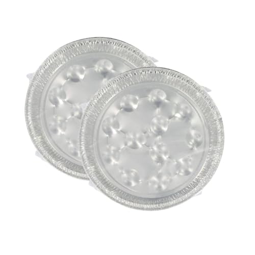 Fackelmann 9986650 Lot de 2 x 10 Plats à escargots en alu 2433350, Plat pour escargots, Aluminium, Argenté, 17,5 x 17,5 x 2,2 cm