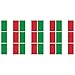 Produktbild Mini Aufkleber Set - Pack glatt - 50x31mm - selbstklebender Sticker - Fahne - Italien - Flagge - Banner - Standarte fürs Auto, Büro, zu Hause und die Schule - 12 Stück