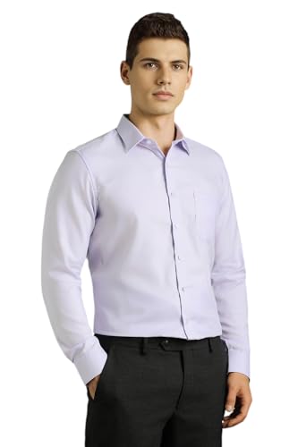 Image of Louis Philippe Men's Slim Fit Easy to Iron Everyday wear Premium Cotton Full Sleeve Solid Formal Shirt