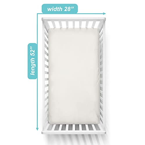 American Baby Company 100% Cotton Jersey Knit Fitted Crib Sheet For Standard Crib & Toddler Mattresses, Ivory, For Boys & Girls #TOP1