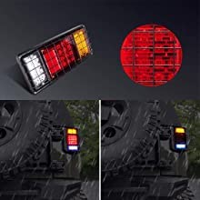 2Pcs LED Truck Trailer Taillights Bar Kit 40 LED