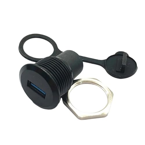 INSEOWI Conector circular USB 3.0 hembra a prueba de polvo, compatible con dispositivos USB 2.0, carcasa de aleación de durabilidad, impermeable, enchufe USB A