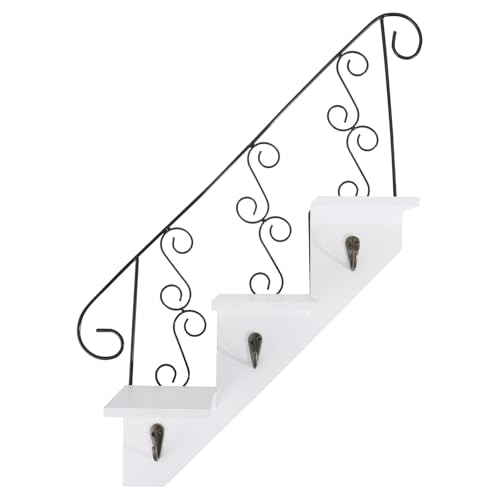 Estante de flores de hierro y madera Alasum para pared interior 2