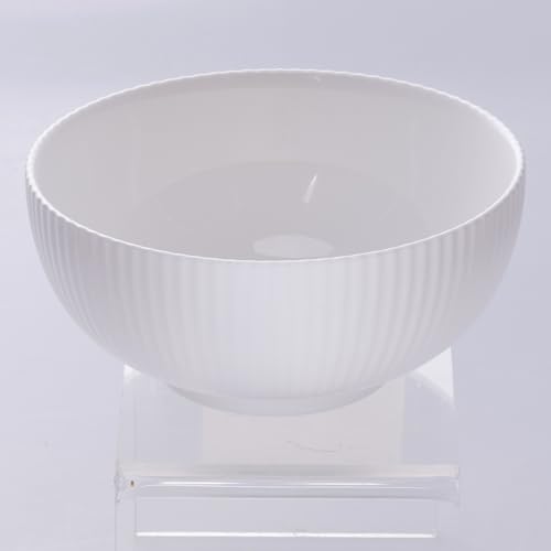 Galileo Lot de 6 bols en verre opale 15 cm, surface travaillée, blanc