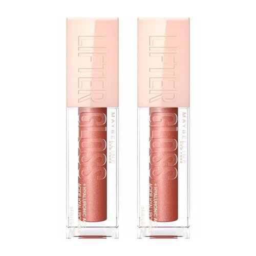 2 x Maybelline New York Lifter Plumping Hydrating Lip Gloss + Hyaluronic Acid - 009 Topaz 5.4ml