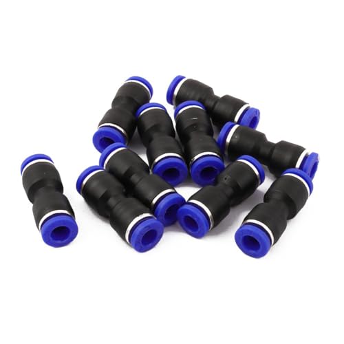 TOP-VIGOR 10Pcs Push to Connect Pneumatic Quick Fittings, 6mm to 6mm Tube OD Plastic Release Connect Air Line Hose Pipe Fitting, 2-Way Straight Pneumatic Connector