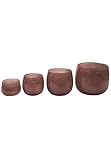 Doppelwandiges Glas Dutz Collection Pot Farbe Aubergine, Größe:H11 / D13 cm, Farbe:aubergine