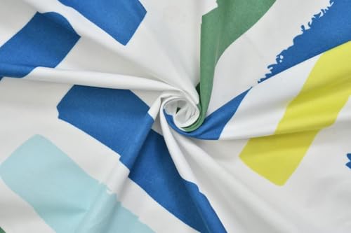 BSB HOME® 200 TC 100% Cotton Feel Bedsheet for Double Bed with Two King Size Pillow Covers Soft/Breathable Wrinkel Free - 90x100 Inches - (Multicolour, White Green & Yellow)