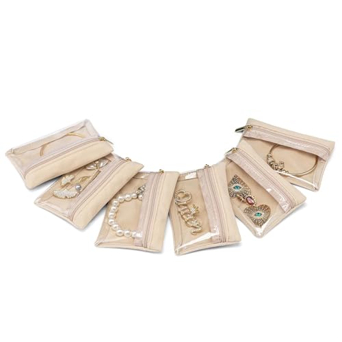 Bolsas de joyería de terciopelo antiturbio que protegen tus aretes de la oxidación 5