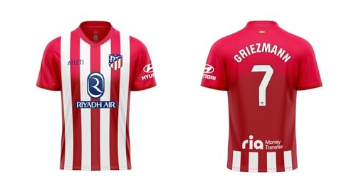 Atlético de Madrid Camiseta Primera equipación 23-24 réplica Oficial roja y BlancaTalla 10 años