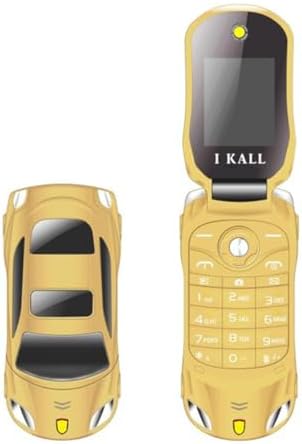 IKALL K75 Car Mobile Phone - Gold | 1.8 inch Display, Dual SIM | 32MB RAM, 32MB Storage | MP3, Video Player, FM Radio, Camera | 800 mAh Battery | Keypad Mobile Phone | 1 Year Warranty