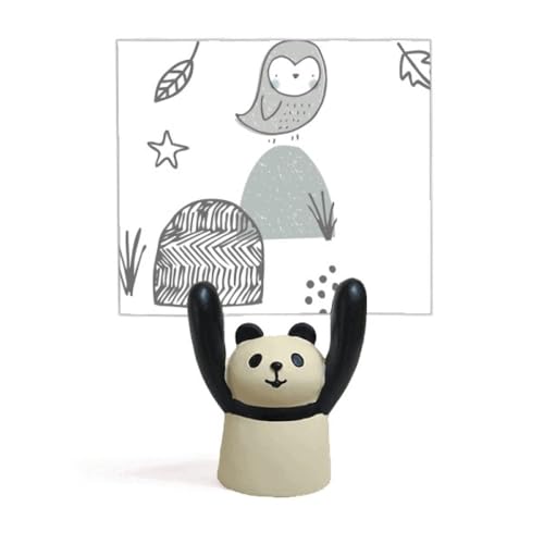 Support pour mémo avec cage à oiseaux déco dessin animé panda et herbe