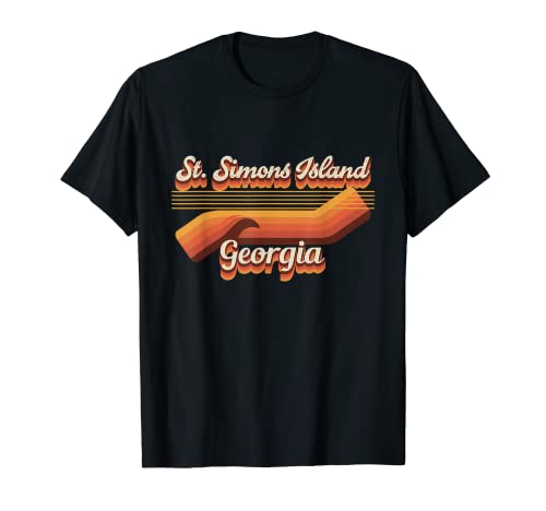 Tenue rétro de l'île de Saint-Simons des années 80 - Plage de l'île de St Simons T-Shirt