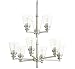 Quorum International Dunbar 9-LT Chandelier - Satin Nickel - 609-9-65