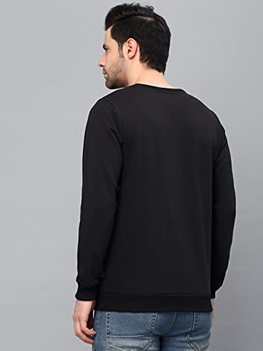 Image of Rigo Fleece Printed Round Neck Sweatshirt for Men | Full Sleeves Sweatshirt for Men | Casual Wear & Stylish Sweatshirts for Men