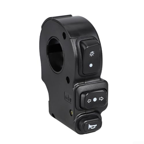 Honseadek Para manillar de motocicleta de 22 mm, interruptor 3 en 1 para ATV Quad con faro, señal de giro y controles de botón