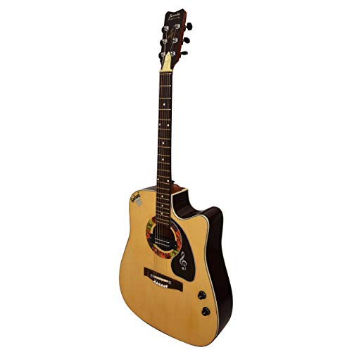 Image of Godson Jumbo Rose Wood Cut A Way 6-Strings Right-Handed Acoustic Guitar-Semi-Electric with Bag (Natural) Ver-2.0