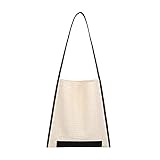 Diseño de contraste: la bolsa es principalmente de material tejido, estilo retro, no ajustable, patrón monocromático, simple y generoso, sin patrón complejo, correa de hombro de piel sintética y combinación de materiales tejidos, diseño de color en contraste, bolsa de la compra plegable, versión de moda: simple pero no simple, excelente calidad en pulgadas cuadradas.