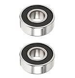 Othmro 2Pcs 696-2RS/RS Deep Groove Ball Bearings, Double Sealed Bearing, 0.24x0.59x0.2in Deep Groove