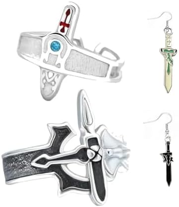 XNCOSER Kirigaya Kazuto Cosplay Ring,Anime Kirito Asuna Adjustabl...