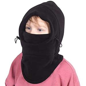 Kids Winter Hat with Mask – Ski Mask for Kids – Ninja Kids Balaclava & Winter Face Mask for Kids w/Hood – Toddler Balaclava
